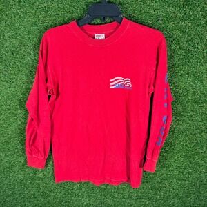 RHINO Red Ski USA Long Sleeve‎ Graphic T Shirt Men's Medium